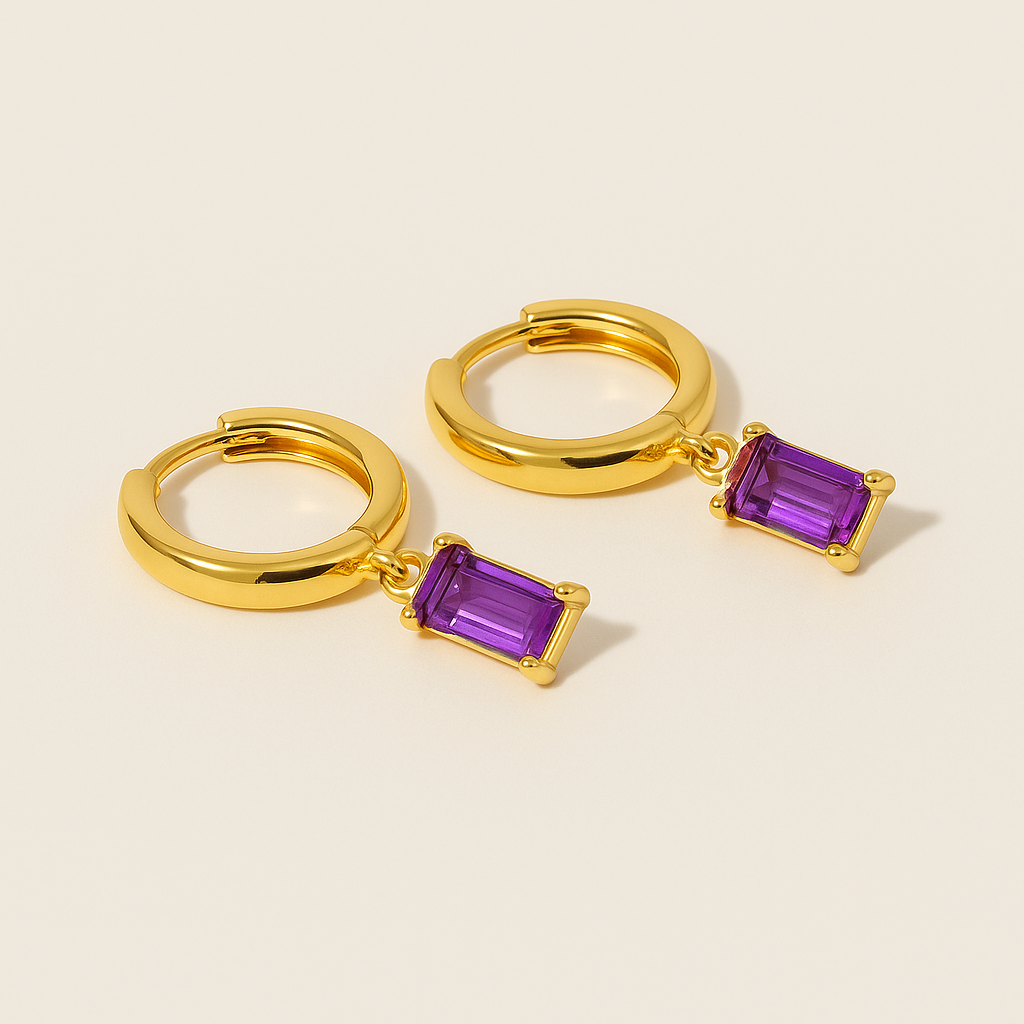 BELLA Gold Birthstone Hoops