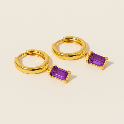 BELLA Gold Birthstone Hoops