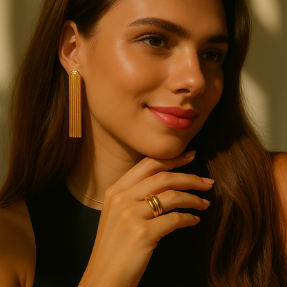LYRA Gold Fringe Earrings