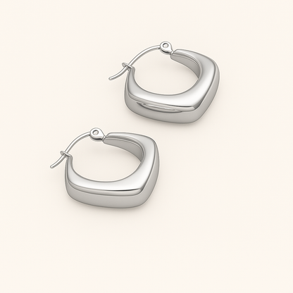 RHOMBUS Gold Hoops