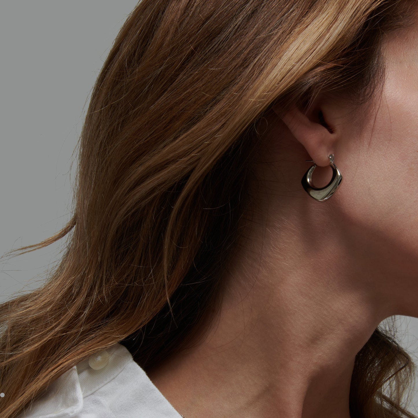 RHOMBUS Gold Hoops