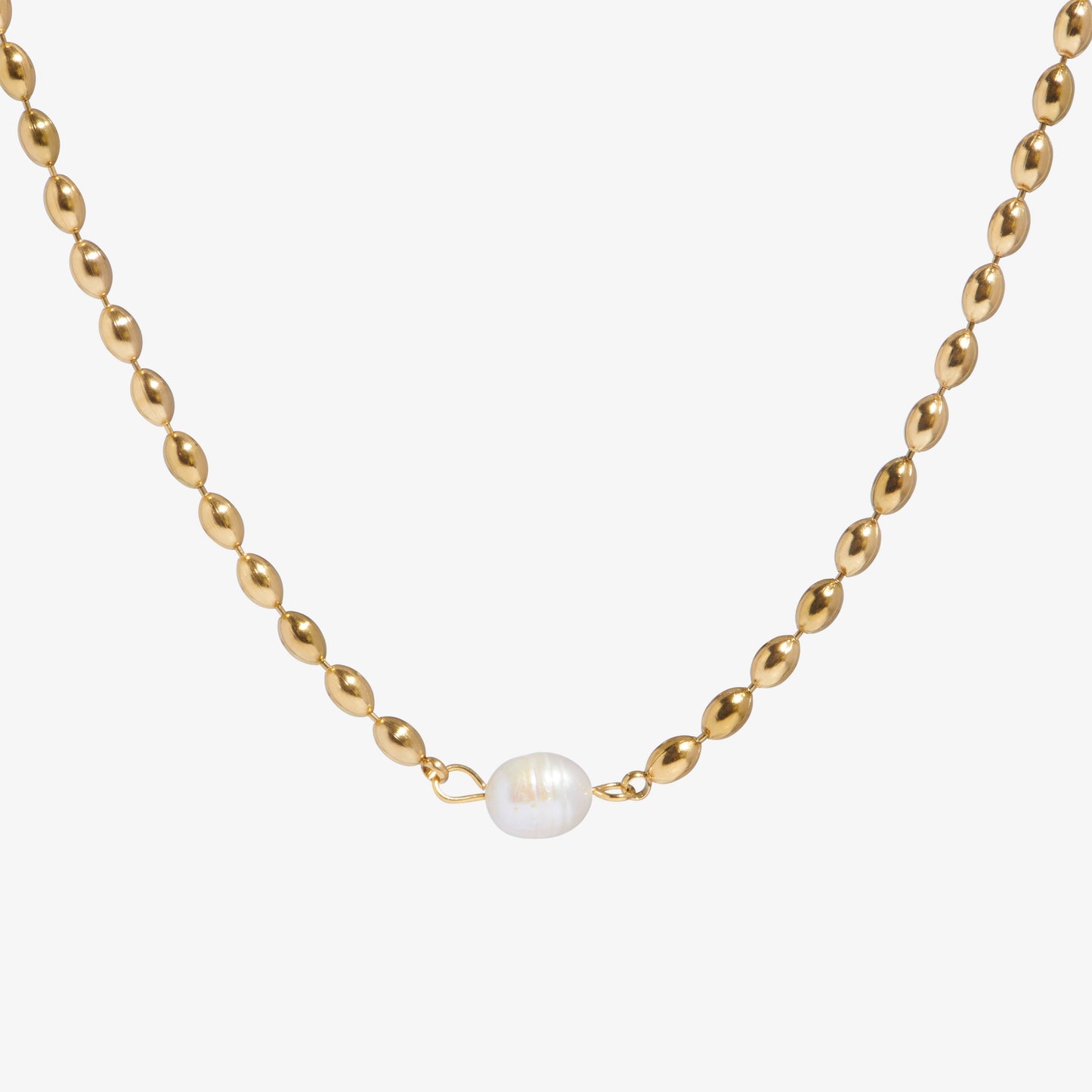 LUNA Gold Pearl Necklace