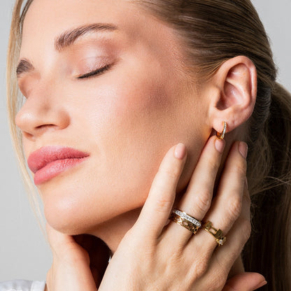 ARIELLE Gold Zirconia Hoops