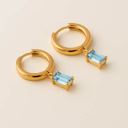 BELLA Gold Birthstone Hoops